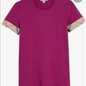 Wine color Burberry shirt